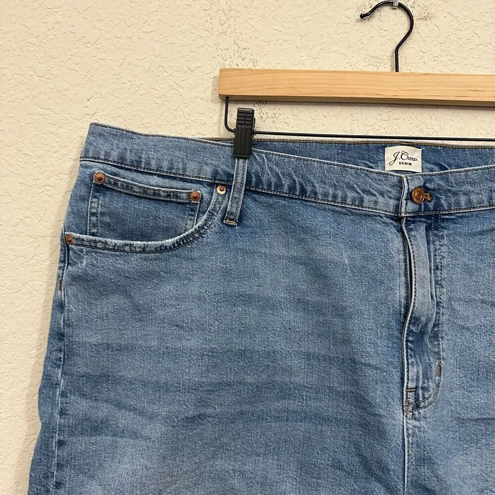 J. CREW High-Rise Denim Shorts in Tea Time Wash #AV425